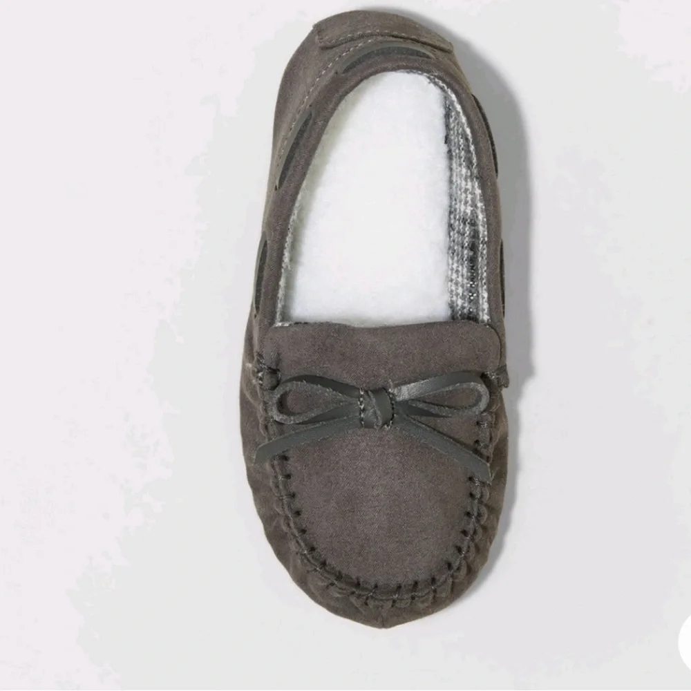 Toddler Boys' Carter Moccasin Slippers - Cat & Jack Gray